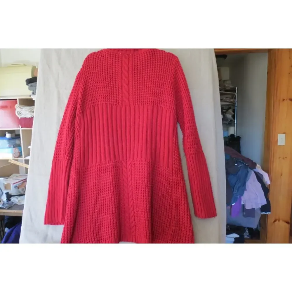 Sundance duster length cable cardigan size XL - Picture 5 of 8